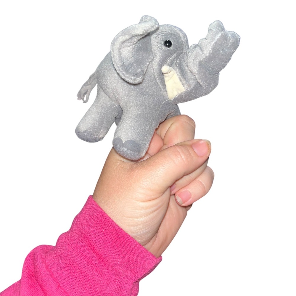 Folkmanis African Wildlife Finger Puppet Playset Retired Giraffe Zebra Elephant - Picture 6 of 6